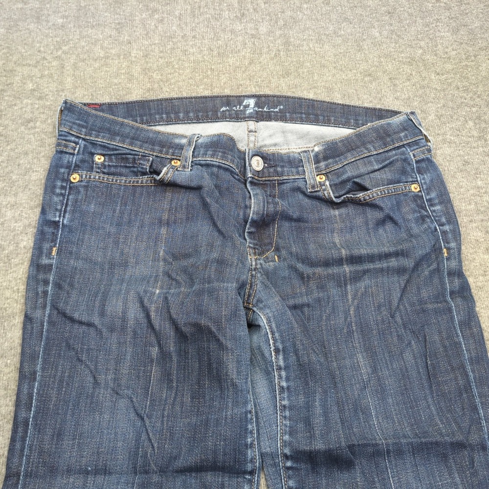 7 for all Mankind Jeans Womens 31‎ Blue Dojo Capri Casual Boho - Picture 2 of 13